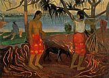 Paul Gauguin Wall Art - Beneath the Pandanus Tree